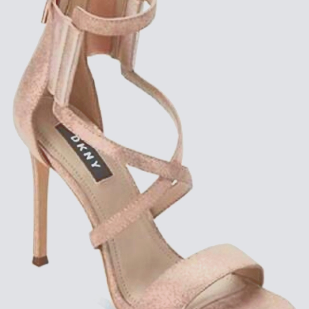 DKNY Womens Lil Strappy Open Toe Special Occasion Strappy Pink